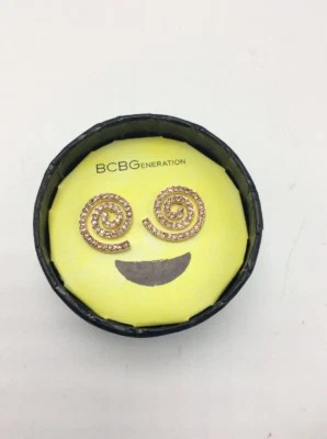 Aretes espirales pavé tono oro rosa BCBGeneration $28 BG11 Foto 1 de 4