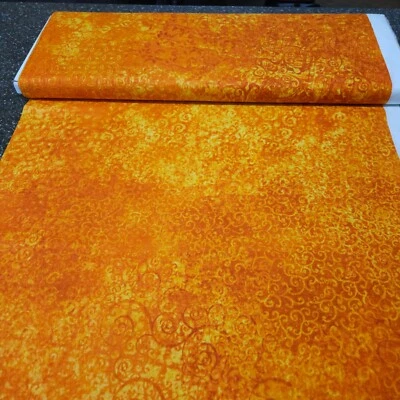 Scrollscapes BTY Dan Morris Quilting Treasures Tonal Orange Yellow - Image 1 of 3