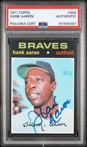 1971 Topps Hank Aaron #400 Autogrammkarte authentisch - Bild 1 von 2