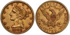 1892-CC AV $5, Half Eagle. PCGS AU55 CAC. Carson City Coronet head KM 101