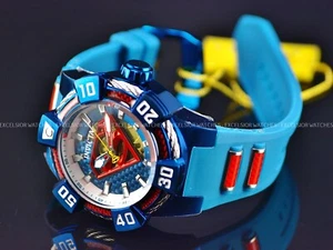 Invicta Men's 52mm DC Comics SUPERMAN LE # 003 AUTOMATIC Red Blue SS Watch - Picture 1 of 9