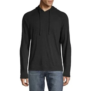 VINCE Men's Basic Black 100% Cotton Lightweight Pullover Hoodie Shirt Size XL - Picture 1 of 6