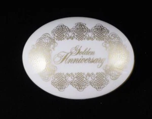 Goebel 50th Golden Anniversary Trinket Jewelry Box W Germany Audrey Walters - Imagen 1 de 6
