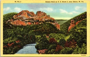 Elkins Seneca Rock US Rt 5 Birds Eye West Virginia Postcard E54 - Picture 1 of 2