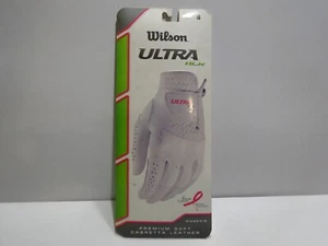 LH Damen Wilson Ultra BLK Cabretta Leder Golfhandschuh - Brustkrebsbewusstsein - Bild 1 von 4