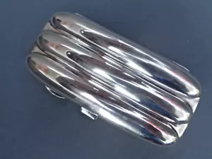 SUPERB Vintage Sterling Silver Three Tube Fluted Cigar Case h/m 1907 Birmingham - Picture 1 of 10