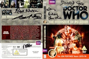 Doctor Who: The Monster of Peladon DVD Cover Signed by DONALD GEE +5 - Picture 1 of 1