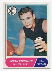 Bryan Kekovitch Carlton 1969 Scanlens (31) - Imagen 1 de 2