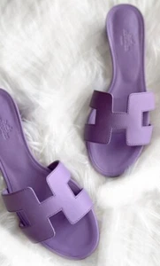 Neu im Karton Hermes Oasis Sandalen lila Parma lila - Bild 1 von 4