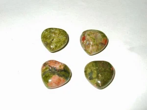 - Pietre Dure Forate - cuore bombato - UNAKITE 4 pz - Picture 1 of 1