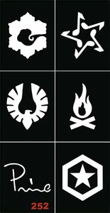 Henna Tattoo Vorlage Schablone Airbrush 6er card Stencils Hand fuss Body Arm - Bild 1 von 2