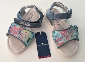 Tom Tailor * Kinderschuhe * Sandalen * Blaubunt mit Spitze * Größe 28 * NEU * - Bild 1 von 5