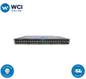 Cisco WS-C2960X-48TS-L Cisco 48-Port PoE+ Network Switch - Imagen 1 de 1