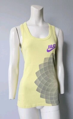 Camiseta sin mangas Nike para correr tenis atlético gimnasio para mujer talla S amarilla (#59) Foto 1 de 4