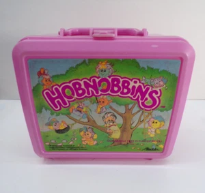 Vintage 1989 Aladdin Hobnobbins Plastic Lunch Box NO Thermos - Picture 1 of 8