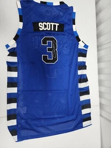 Autographed Large Lucas Scott #3 One Tree Hill Ravens Basketball Jersey Blue - Picture 1 of 8
