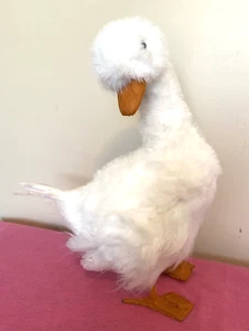 Country Feather White Duck Spring Decorative Figure 15in NEW - Picture 1 of 8