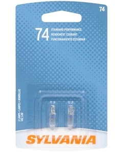 Sylvania Basic 74 T5 1.4W Two Bulbs Dashboard Gauge Cluster Light Replacement - Picture 1 of 10