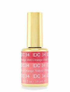 DND DC Mood Change Gel Polish Color Changing 0.6 oz #34 Hot Orange Naked Orange - Picture 1 of 2