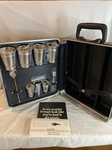 Vintage Platt Portable Travel Bar Cocktail Kit Bartender Drink Set WITH KEY - Picture 1 of 5
