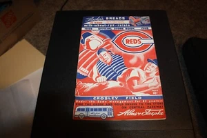 Scorecard Vintage 1948 Cincinnati Reds Vs Chicago Cubs Ufficiale Baseball Score Book - Foto 1 di 15
