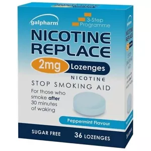 4x36 Nicotine Replace 2mg | Sugar Free Peppermint Flavour - 144 Lozenges | 2025 - Picture 1 of 1