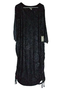 Women Plus Size 3X/24W-26W 3/4 Sleeve Double Rutched Dress New NWT - Picture 1 of 7