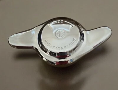 MG Knock Off Spinner Threaded Hubcap Chrome Plated Right (Off) Side - Image 1 of 4