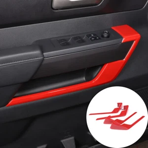 For Toyota Tundra 2022-2024 Window Lift Botton Trim Frame ABS Red 4PCS US - Bild 1 von 11