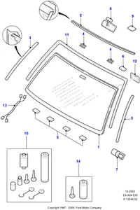 GENUINE FORD ESCORT MK5 90-1992 WINDSCREEN UPPER EDGE PROTECTOR SEAL 1666797 #2 - Picture 1 of 2
