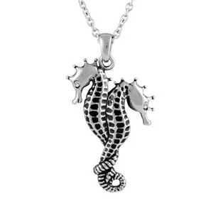 Seepferdchen Halskette Meer Tier Anhänger mit Swarovski Kristallen von Contrase - Bild 1 von 6
