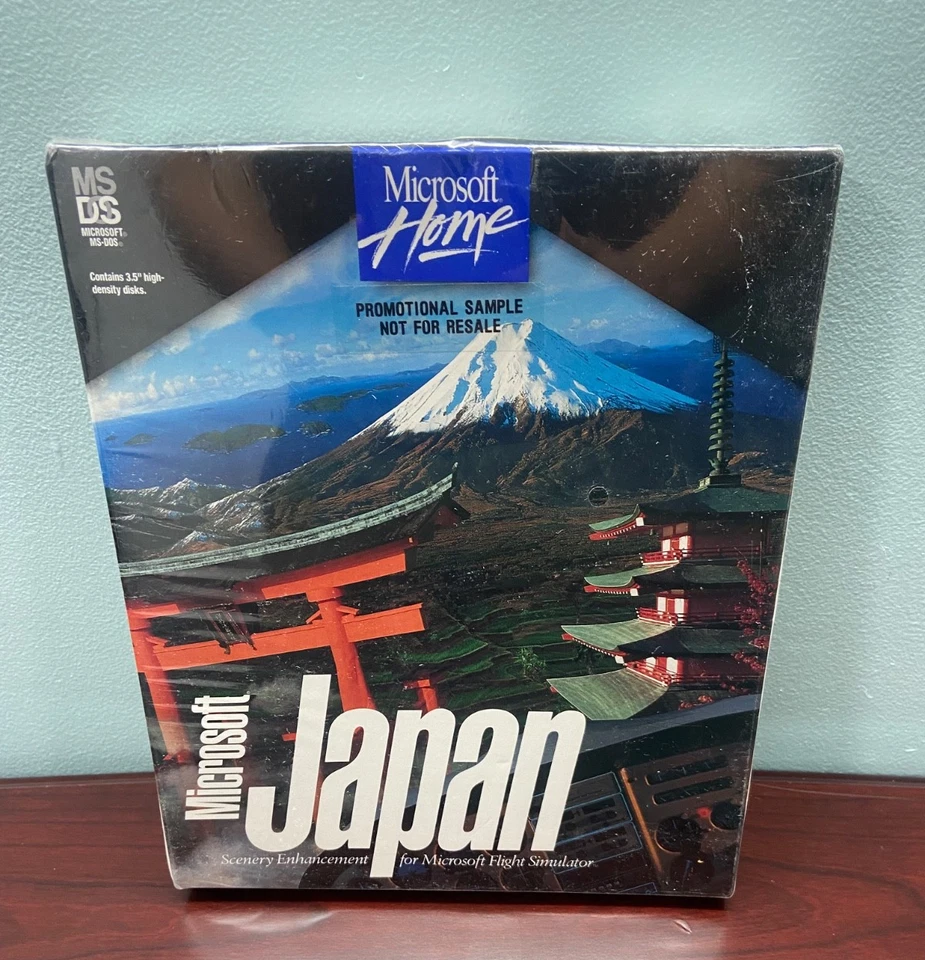 Microsoft Japan: Scenery Enhancement for Flight Simulator PC 3.5" New Large Box  - Image 1 of 2