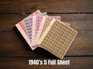 1940’s U.S. Scott #970,972,973,975,979 Five Full sheets Of Postage stamps - Picture 1 of 7