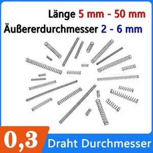 Resorte de presión 0,3 mm diámetro de alambre acero de resorte muelle pequeño / resorte espiral - Imagen 1 de 13