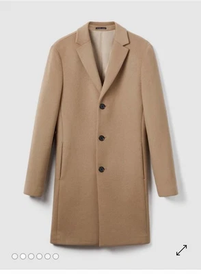REISS Gable Wool Blend Single Breasted Camel Overcoat - medium  - Image 1 of 4