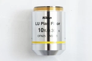 Nikon LU Plan Fluor 10x / 0,30 A ∞/0 BD WD15 OFN25 Mikroskop Objektiv Objektiv Objektiv - Bild 1 von 9