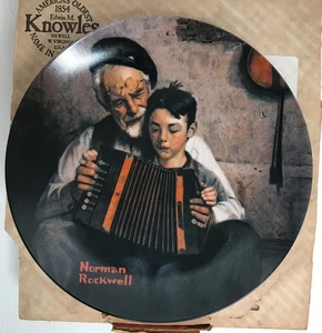 Placa de coleccionista Knowles Norman Rockwell 1981 "The Music Maker" - Imagen 1 de 6