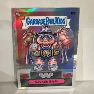 2024 GARBAGE PAIL KIDS GPK CHROME 7 CONTEST OF LOSERS #13b SAVAGE SAM Refractor - Bild 1 von 2