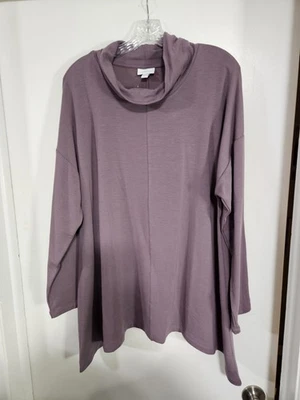 J Jill Fit Cowl Neck Pullover Violet XL NEW - Image 1 of 4