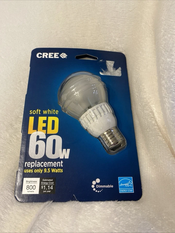 13 Cree 60w Equivalent Soft White 2700k/800 Lumens A19 Dimmable LED Light Bulb