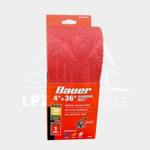 BAUER 4” x 36” Schleifband 36er Körnung Zirkonia Aluminiumoxid für Holz/Metall/Farbe - Bild 1 von 3