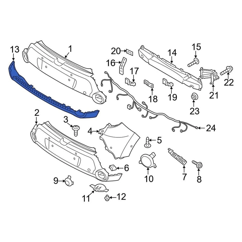 For Kia Soul 2014-2016 Kia 86612B2100 Rear Valance Panel - Imagem 1 de 1