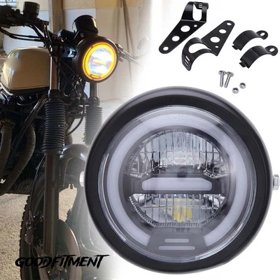 Farol de LED 6,8"" feixe Hi/Lo DRL para Honda CB250 CB125 Scrambler 125 350 - Imagem 1 de 4