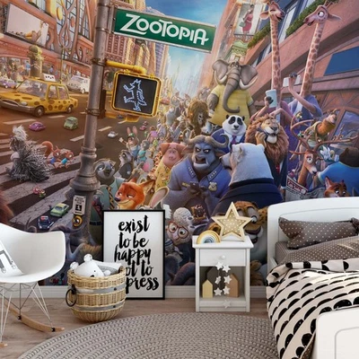 Zootopia Disney WALLPAPER 312x219cm bedroom feature wall mural boys & girls room - Image 1 of 4