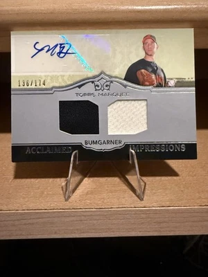 2011 Topps Marquee Acclaimed Impressions Madison Bumgarner Auto /174 Card AID-56 - Image 1 of 2