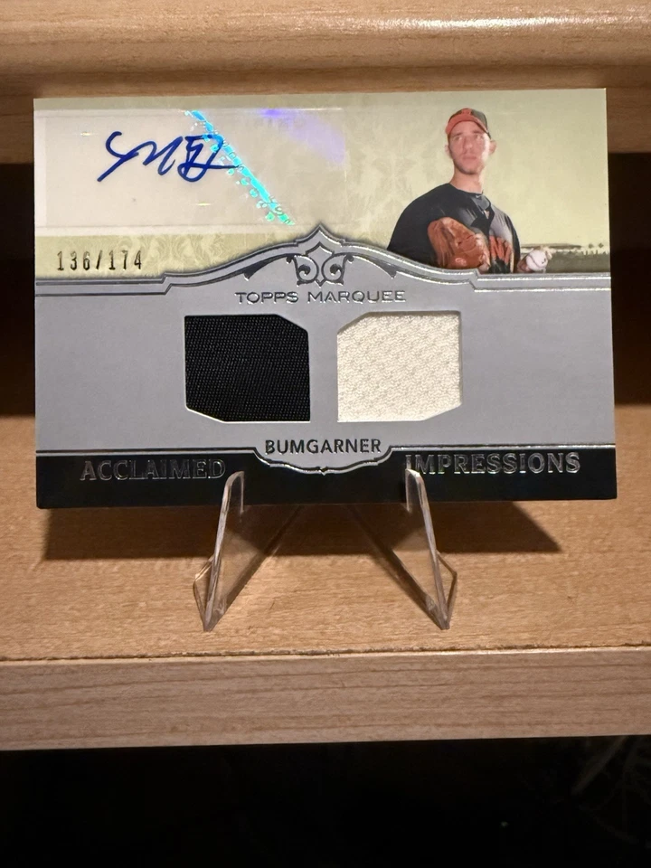 2011 Topps Marquee Acclaimed Impressions Madison Bumgarner Auto /174 Card AID-56 - Image 1 of 2