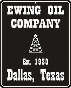 Dallas TV show nostalgic Ewing Oil metal replica sign - Picture 1 of 1