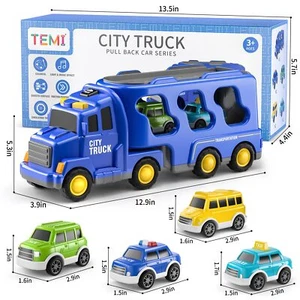 5in1 Autotransporter LKW Jungen Geschenk Auto Spielzeug für ab 3 Jahren Kinder - Bild 1 von 20