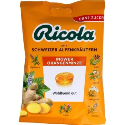 QUEISSER PHARMA GMBH & CO. KG Ricola O.Z. Sacchetto Zenzero Menta Arancia Caramelle 75 G PZN17518391