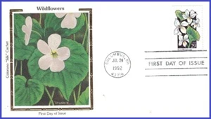 USA3 #2659 U/A COLORANO SEDA FDC Dulce Blanco Violeta Flor Silvestre - Imagen 1 de 1